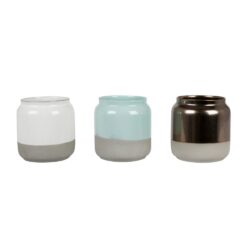 Keramik krukker i 3 farver