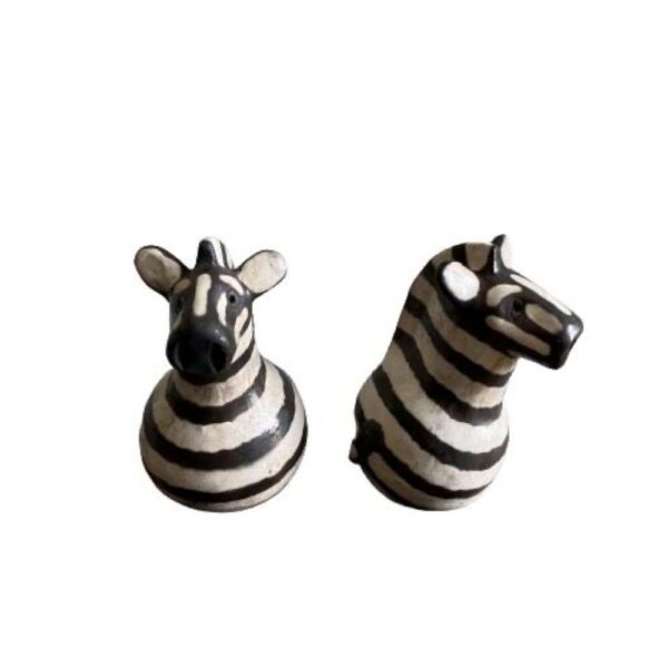 Zebra i keramik til salt og peber