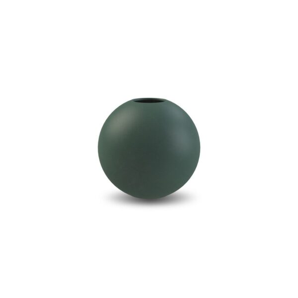 Vase-Ball-Cooee-Design-moerk-groen-8-cm