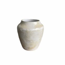 Unika keramik vase i råhvid