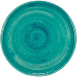 Keramikfad / keramiktallerken i petrol blå