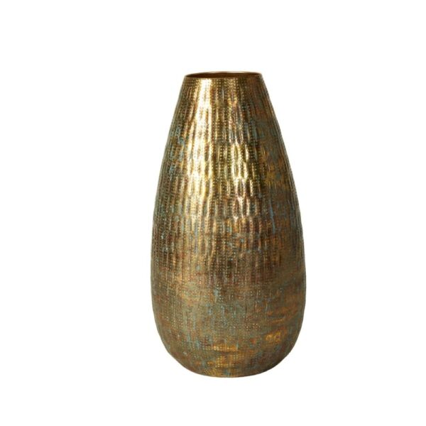 Vase i antik gylden metal