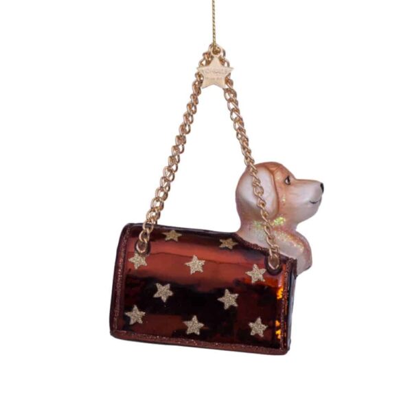 Vondels hundehvalp i taske juleophæng
