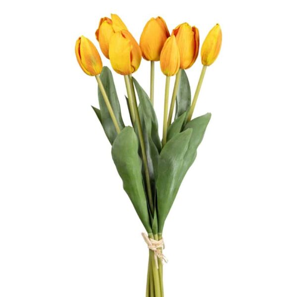 Tulipanbuket med orange naturtro kunstige tulipaner