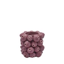 Keramisk vase med granatæbler - flot bourgogne farve fra EDG