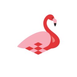 Flettede fugle - Flamingo