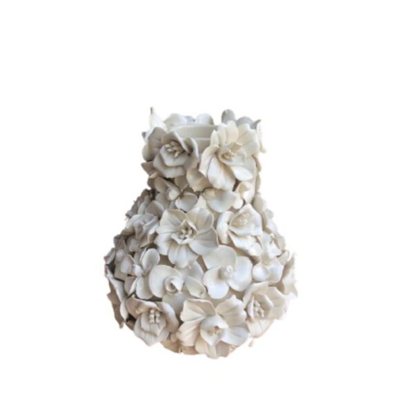 Blomstervase hvid 17 cm fra Birch Nielsen